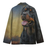 Vintage Rottweiler Portrait Print Men's Blazer