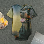 Vintage Rottweiler Portrait Print Men's Bodysuit