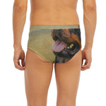 Vintage Rottweiler Portrait Print Men's Briefs