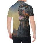 Vintage Rottweiler Portrait Print Men's Shirt