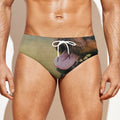 Vintage Rottweiler Portrait Print Men's Swim Briefs