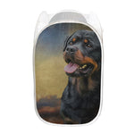 Vintage Rottweiler Portrait Print Mesh Laundry Hamper