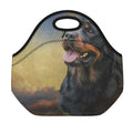 Vintage Rottweiler Portrait Print Neoprene Lunch Bag