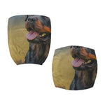 Vintage Rottweiler Portrait Print Office Chair Cover