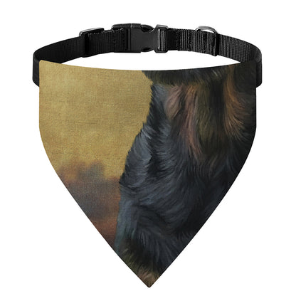 Vintage Rottweiler Portrait Print Over The Collar Dog Bandana