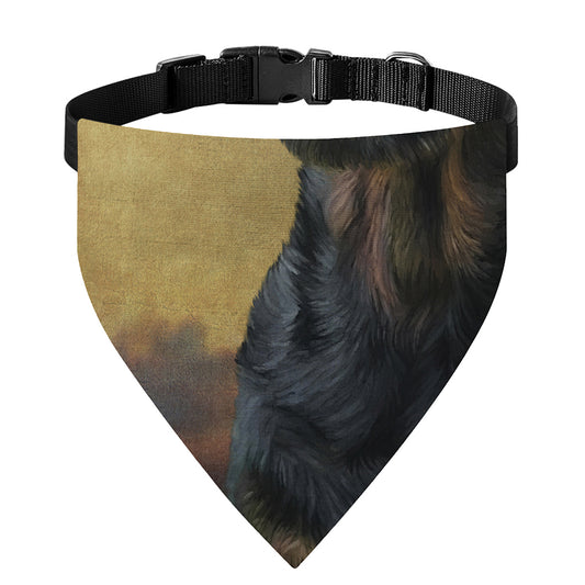 Vintage Rottweiler Portrait Print Over The Collar Dog Bandana