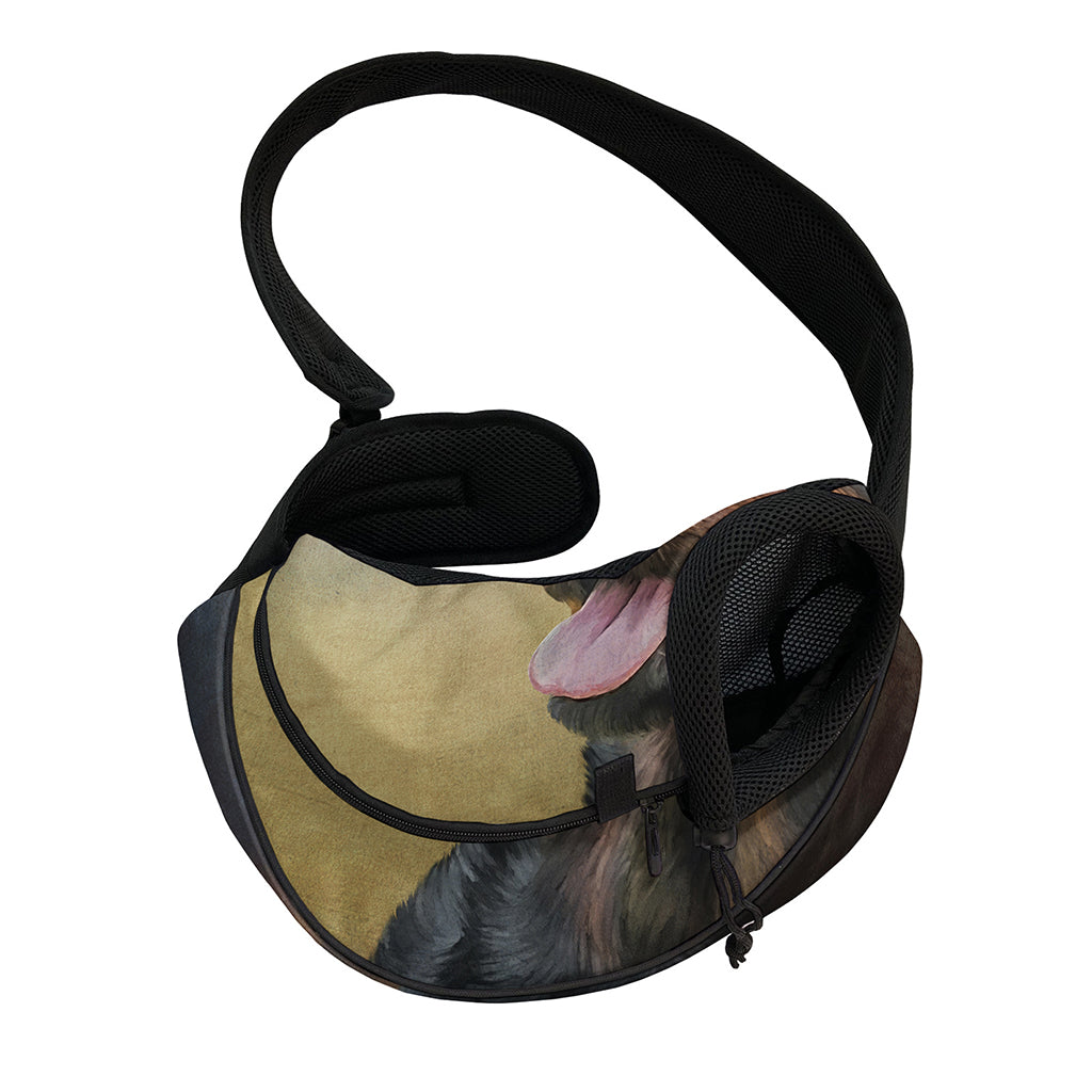 Vintage Rottweiler Portrait Print Pet Sling Carrier