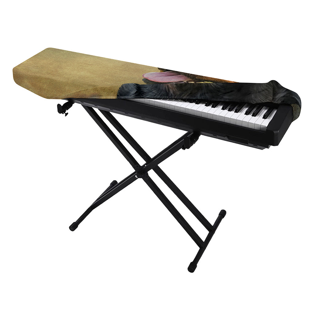 Vintage Rottweiler Portrait Print Piano Keyboard Cover
