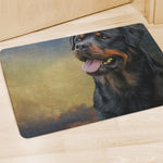Vintage Rottweiler Portrait Print Polyester Doormat