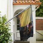 Vintage Rottweiler Portrait Print Polyester Flag