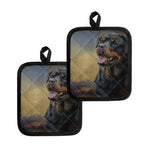 Vintage Rottweiler Portrait Print Pot Holders