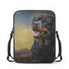 Vintage Rottweiler Portrait Print Rectangular Crossbody Bag