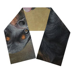 Vintage Rottweiler Portrait Print Scarf