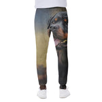 Vintage Rottweiler Portrait Print Scuba Joggers