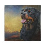 Vintage Rottweiler Portrait Print Silk Bandana