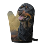 Vintage Rottweiler Portrait Print Single Oven Mitt