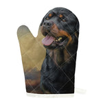 Vintage Rottweiler Portrait Print Single Oven Mitt