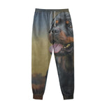 Vintage Rottweiler Portrait Print Sweatpants