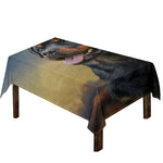 Vintage Rottweiler Portrait Print Tablecloth