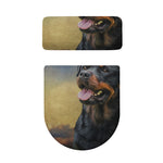 Vintage Rottweiler Portrait Print Toilet Lid And Tank Cover Set