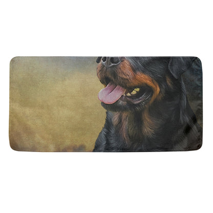 Vintage Rottweiler Portrait Print Towel