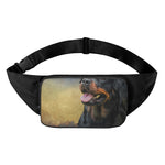 Vintage Rottweiler Portrait Print Waist Bag