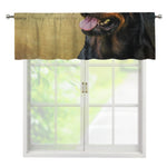 Vintage Rottweiler Portrait Print Window Valance