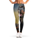 Vintage Rottweiler Portrait Print Women's Leggings