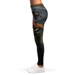 Vintage Rottweiler Portrait Print Women's Leggings