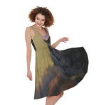 Vintage Rottweiler Portrait Print Women's Sleeveless Dress