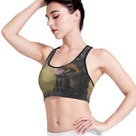 Vintage Rottweiler Portrait Print Women's Sports Bra