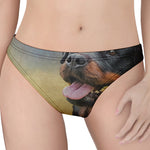 Vintage Rottweiler Portrait Print Women's Thong