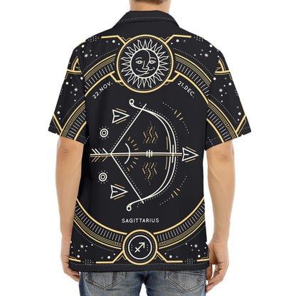 Vintage Sagittarius Zodiac Sign Print Aloha Shirt