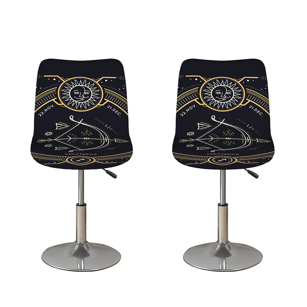 Vintage Sagittarius Zodiac Sign Print Bar Stool Covers