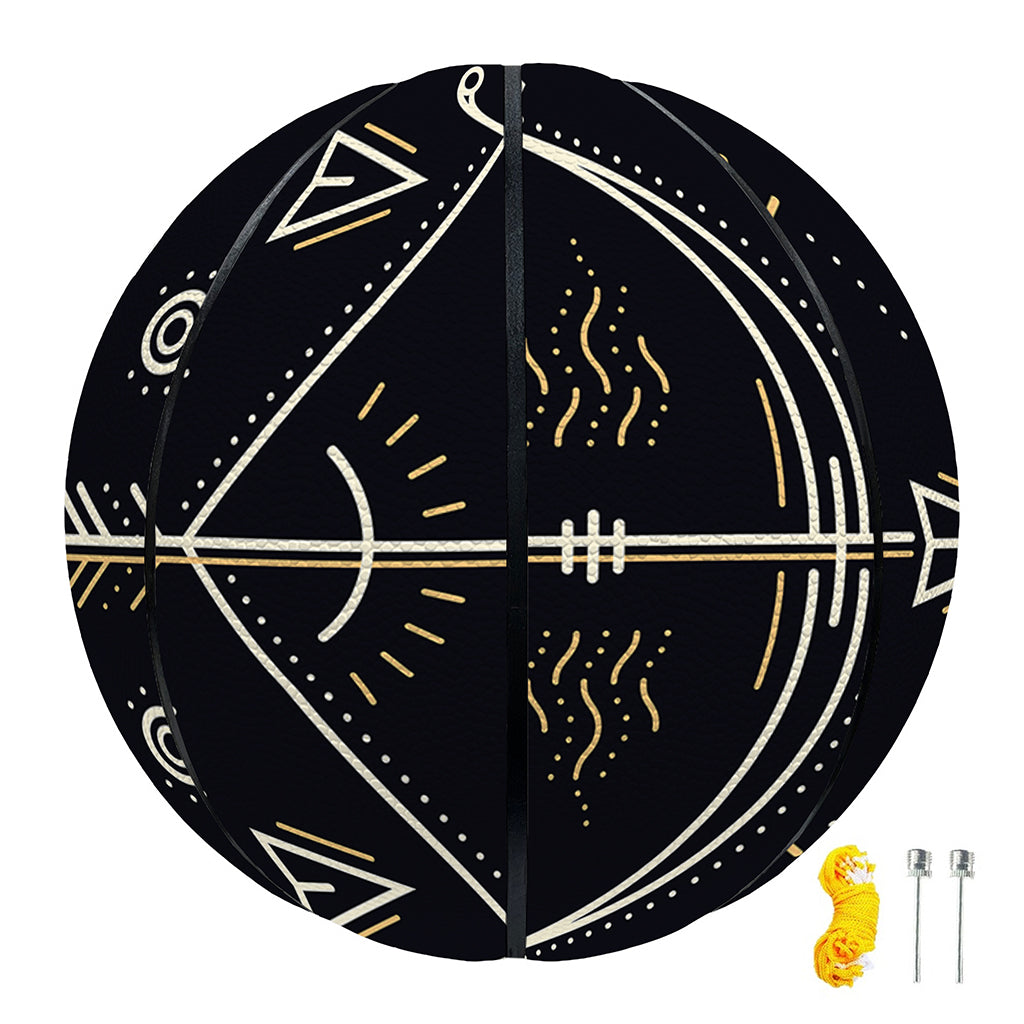 Vintage Sagittarius Zodiac Sign Print Basketball