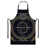 Vintage Sagittarius Zodiac Sign Print Bib Apron With Pocket