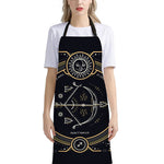 Vintage Sagittarius Zodiac Sign Print Bib Apron With Pocket