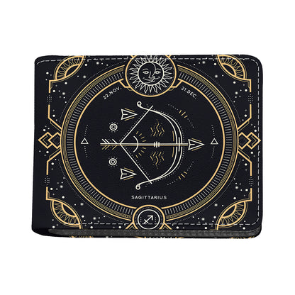 Vintage Sagittarius Zodiac Sign Print Bifold Wallet