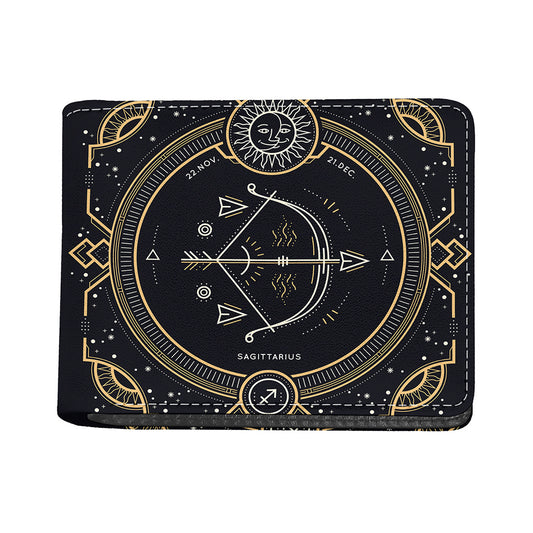 Vintage Sagittarius Zodiac Sign Print Bifold Wallet