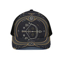 Vintage Sagittarius Zodiac Sign Print Black Mesh Trucker Hat