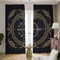 Vintage Sagittarius Zodiac Sign Print Dimout Pencil Pleat Curtains