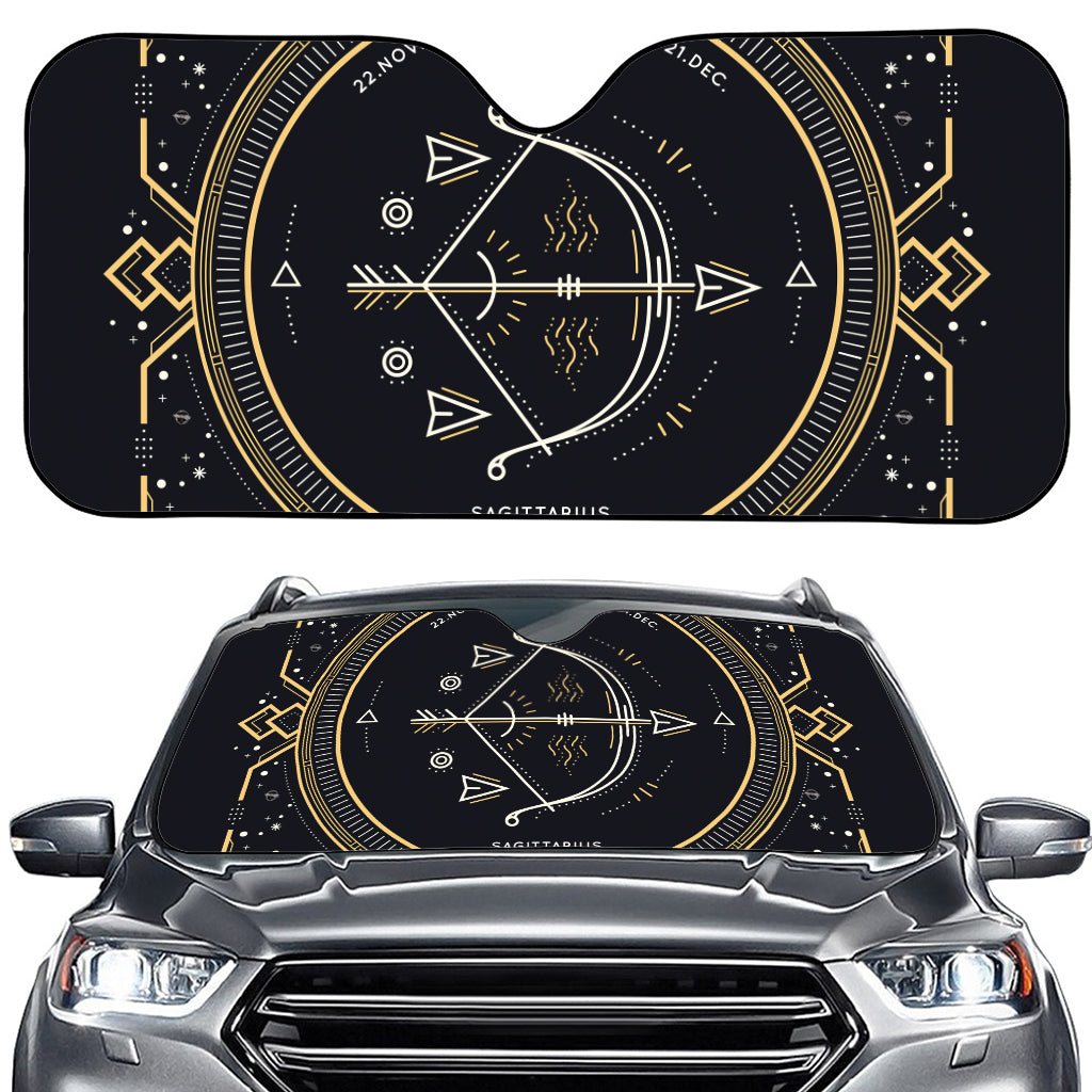 Vintage Sagittarius Zodiac Sign Print Car Windshield Sun Shade