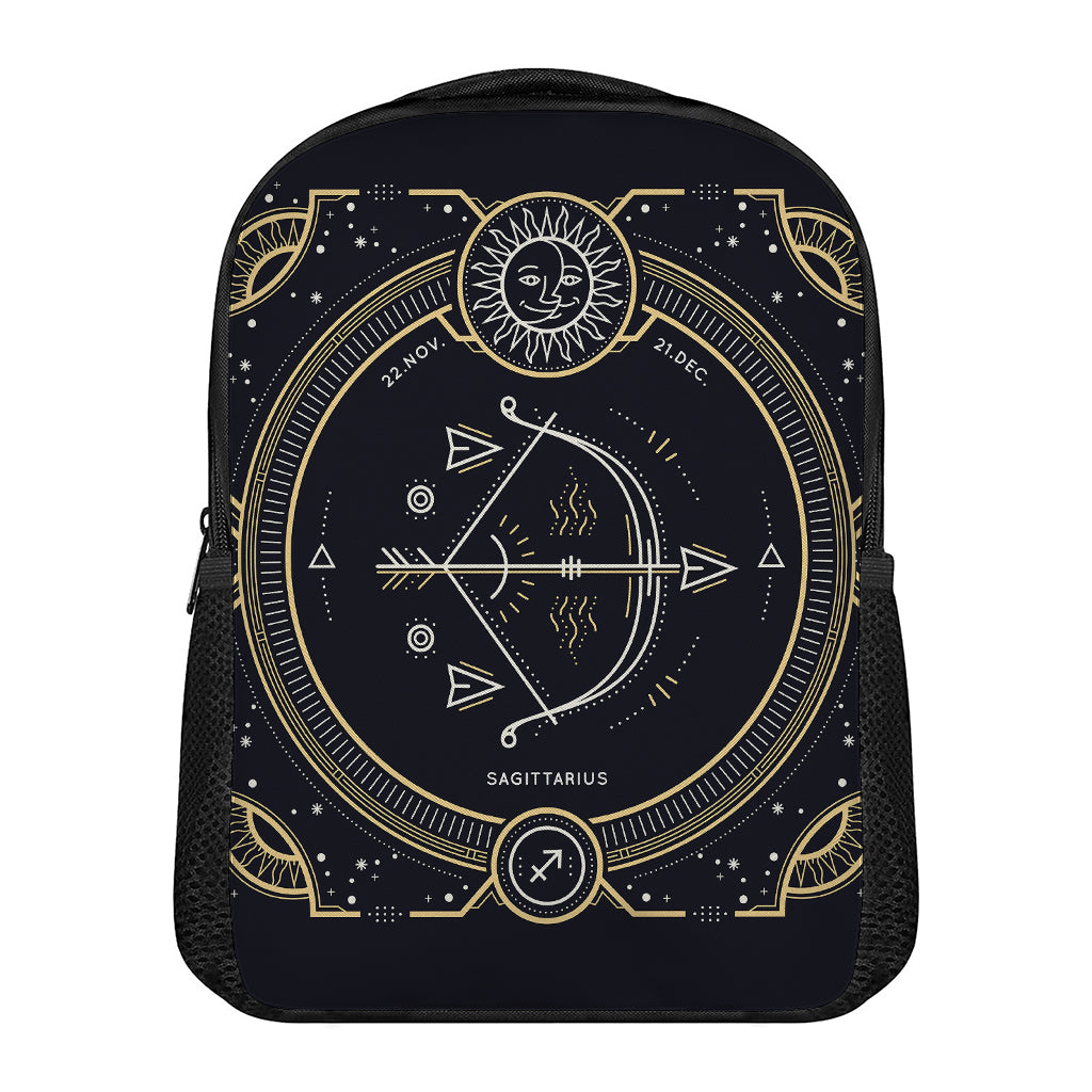Vintage Sagittarius Zodiac Sign Print Casual Backpack