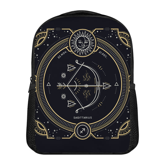 Vintage Sagittarius Zodiac Sign Print Casual Backpack