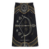 Vintage Sagittarius Zodiac Sign Print Cotton Front Slit Maxi Skirt