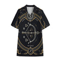 Vintage Sagittarius Zodiac Sign Print Cotton Hawaiian Shirt