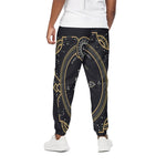 Vintage Sagittarius Zodiac Sign Print Cotton Pants