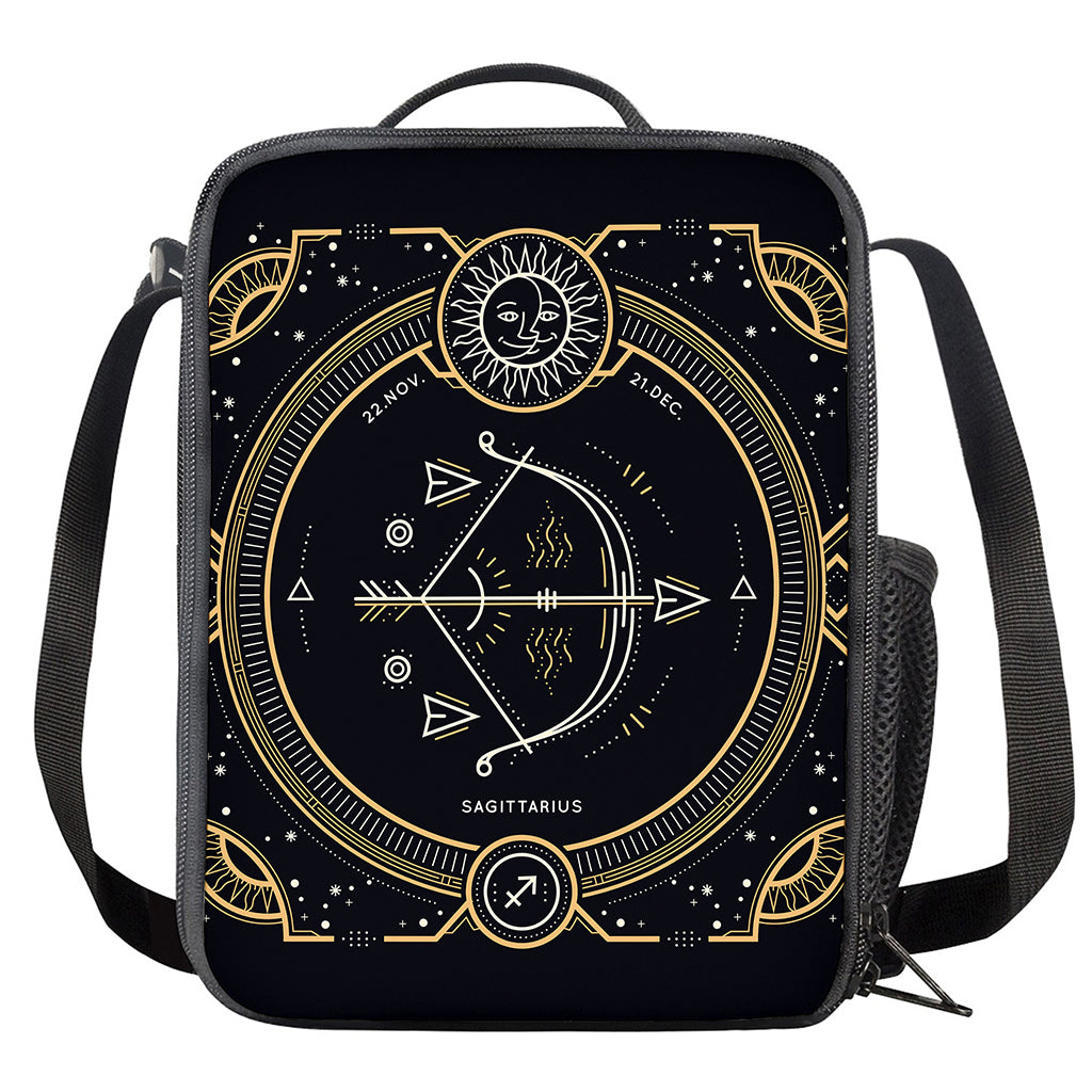 Vintage Sagittarius Zodiac Sign Print Crossbody Lunch Bag