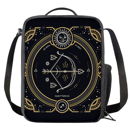 Vintage Sagittarius Zodiac Sign Print Crossbody Lunch Bag