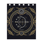 Vintage Sagittarius Zodiac Sign Print Curtain